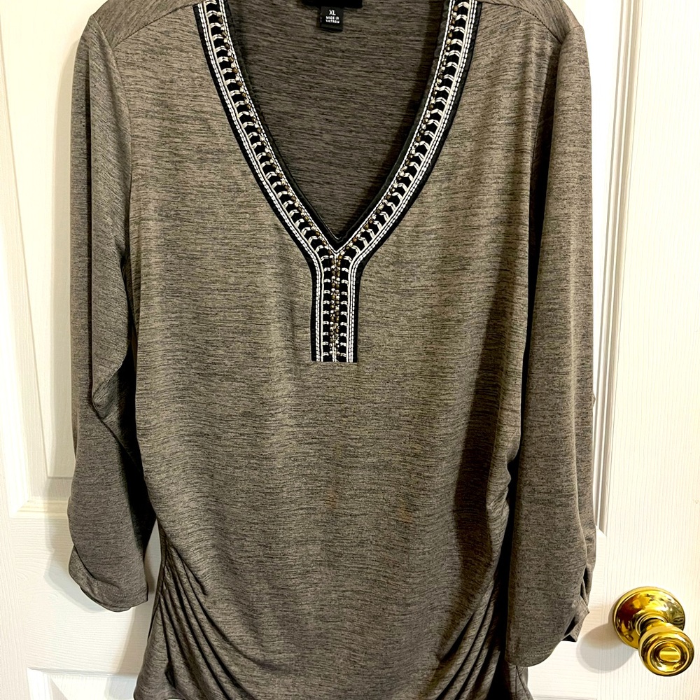 AB Studio Beaded Blouse